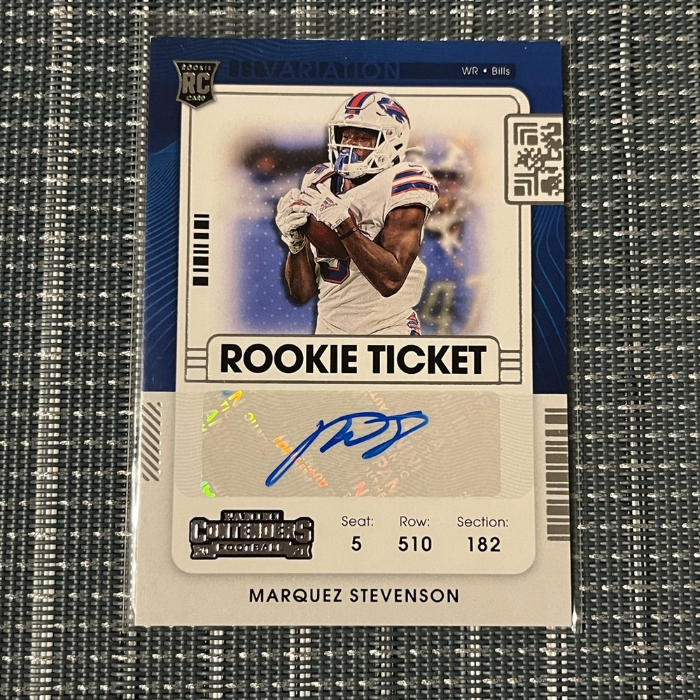Autographed RC 🏈 Marquez Stevenson 2021 Panini Signed Rookie Ticket Card #238